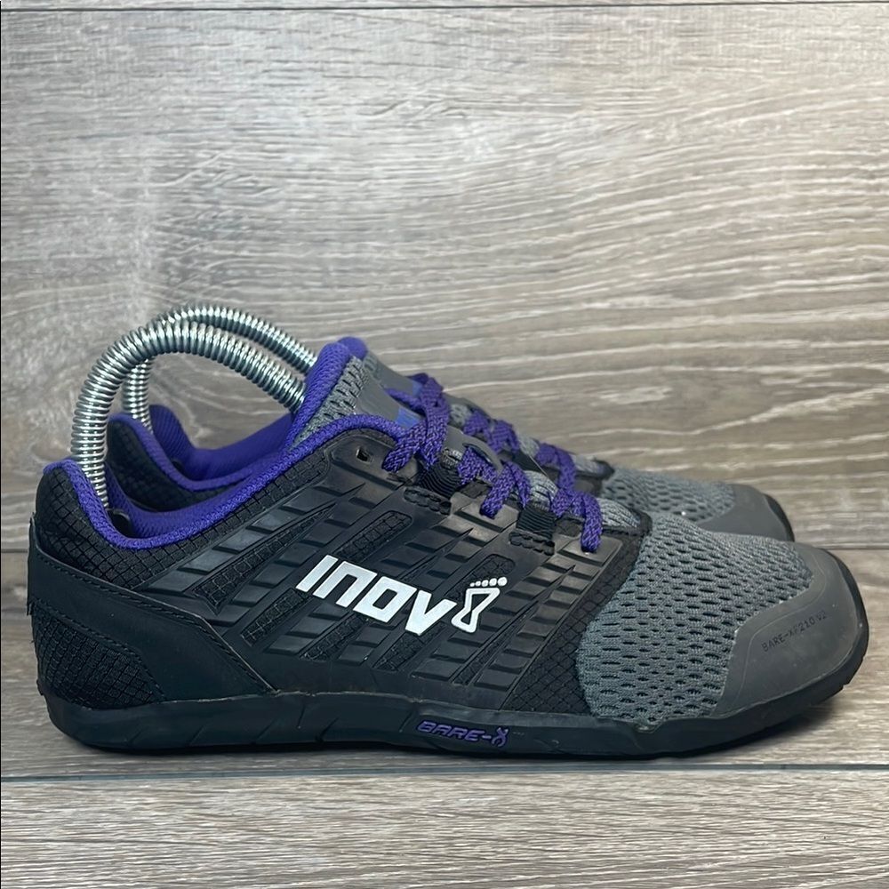 Inov-8 Bare-XF 210 v2 Women’s Sz 7.5 Black Purple Minimalist Trail Running Shoes